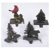 4 Rustic Country Stocking Holders