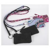 4 Vera Bradley Iconic Zip ID Case with Lanyard