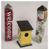 2 Art Poles & Lynn Morris Frolic Birdhouse