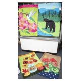 4 Magnolia Garden Estate Size Banner Flags