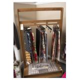 Wooden Display Rack with Hangers