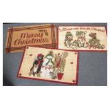 3 Christmas Door Mats