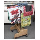 9 Flag Stakes, Flags & Rolling Display Rack