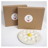2 Nora Fleming Egg Platters