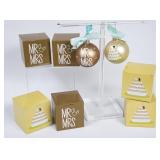 6 Coton Creations Just Married Ornaments