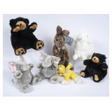7 Plush Stuffed Animals - Unipak & Ditz