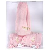 3 Soft & Cuddly Mud Pie Pink Blankets