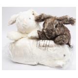 3 Ditz Large Fluffy Lop-Eared Bunnies