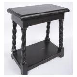 Cute Black Shabby Chic Wooden 2-Tier Table