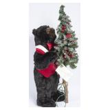 Ditz 24" Standing Black Bear with Christmas Tree