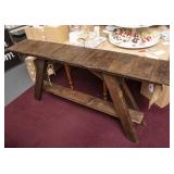 Rustic Wooden 2-Tier Couch/Hall Table