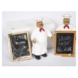 3 Chef Chalkboard Sign Holders