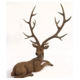 Polystone Sitting Deer Figure