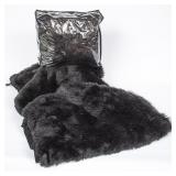 2 Ditz Faux Bear Throws w/Ultra Suede Backs
