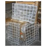 Lot of Slat-Board Angled Wire Shelving