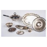 Lot of Silverplate Serving Pcs - Trays, Bowls +