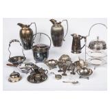 Lot of Silverplate Serving Pcs - Water Pitchers +