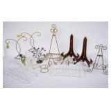 Lot of Plate Stands, Easels and Other Display Pcs