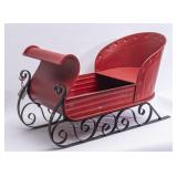 Cute Red Metal Sleigh