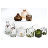 10 Small Glass Bottles/Vases