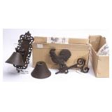 3 Rustic Iron Look Wall-Mount Bells