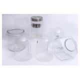 2 Cookie Jars, Tea Jar & 3 Cloches