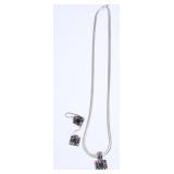 Matching Sterling Necklace and Earrings