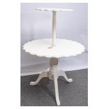 Round Ivory 2-Tier Display Table