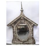 New Oval Mirror w/ Antiqued Cathedral Style Frame