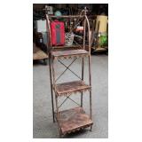 Distressed Metal Plant Stand