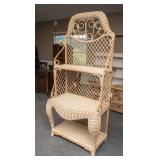 Beautiful Rattan and Wicker Bakers Rack