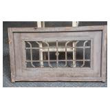 Vintage Window in Beautiful Iron Insert