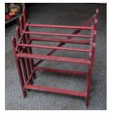 Red Picket Fence Towel Rack/Quilt Rack