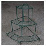 Green Metal 3 Tier Plant Stand