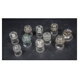 Lot of Clear Glass Insulators