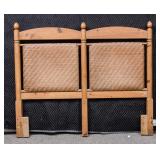 Nice Pine and Wicker Full Size Bed