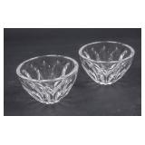 2 Kosta Boda Sweden Clear Glass Matching Bowls