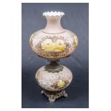 Nice Electric Hurricane Lamp with Yellow Roses