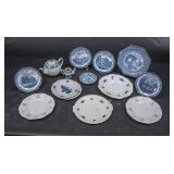 Lot of Blue and White Ceramic Dishes