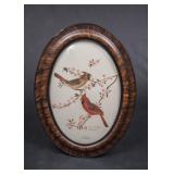 Oval Frame with Curved Glass & Signed Cardinal