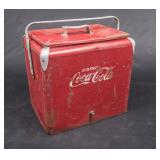 Vintage Red Metal Coca-Cola Cooler