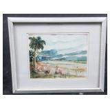 B. Jessup Signed and Framed Watercolor