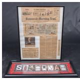 Framed Savannah Morning News Charles Schultz