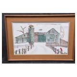 Framed Embroidered Landscape Lot