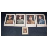 Vintage Prints of the Four Famous Generals