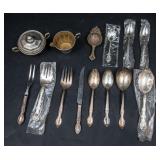 Lot of Silver Plated Serving Pieces and More