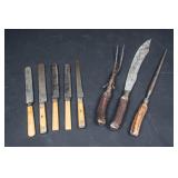 Antler Handle Carving Set & Knives