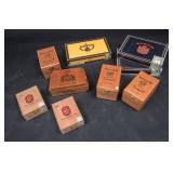 Lot of Wood and Cardboard Cigar Boxes