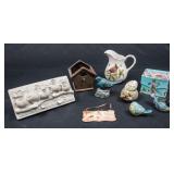 Lot of Bird Themed Decor Items