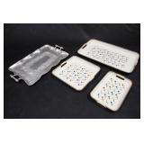 2 Handled Aluminum Tray & Nesting Tray Lot